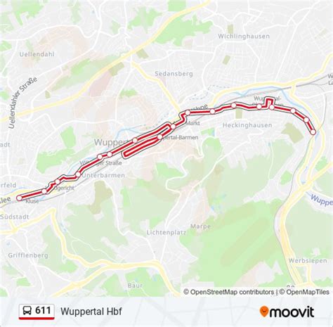 611 Route Fahrpläne Haltestellen And Karten Wuppertal Hbf Aktualisiert