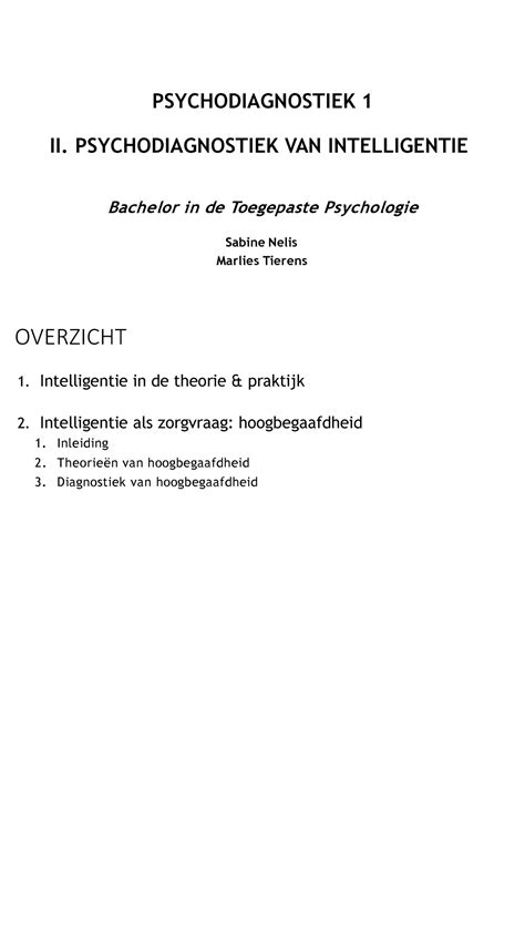 Hoogbegaafd Intelligentie Als Zorgvraag SabineNelis Marli EsTi