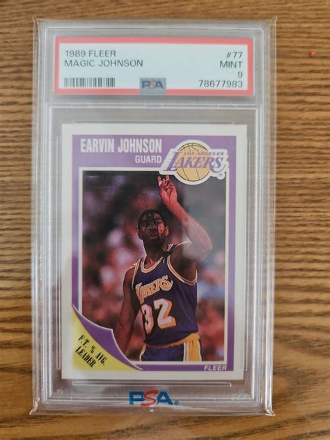 1989 Fleer Basketball 77 Earvin Johnson PSA 9 EBay