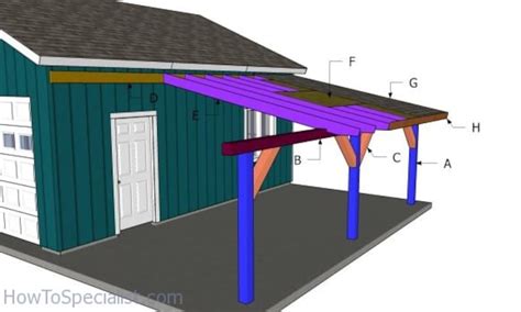 12x24 Attached Lean to Carport Plans - Etsy