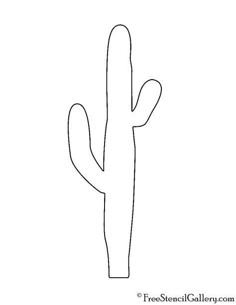 Cactus Silhouette Stencil Free Stencil Gallery