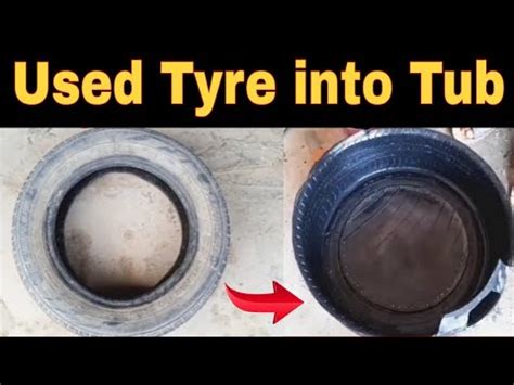 How To Convert Use Tyre Into Tub Istmal Shuda Tyre Se Tub Banane Ka