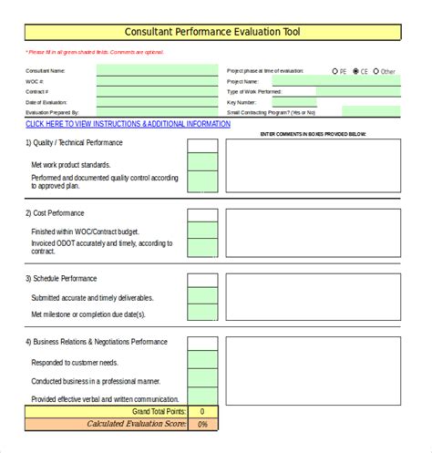 Free 12 Sample Performance Evaluation Forms In Pdf Word Excel