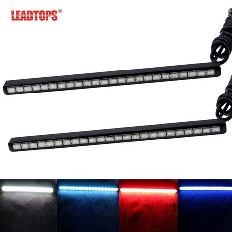 Leadtops Pair Bright Bar Cm Smd Led Drl Car Fog