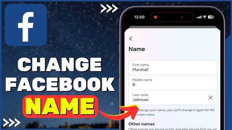 How To Change Name In Facebook Iphone Android Youtube