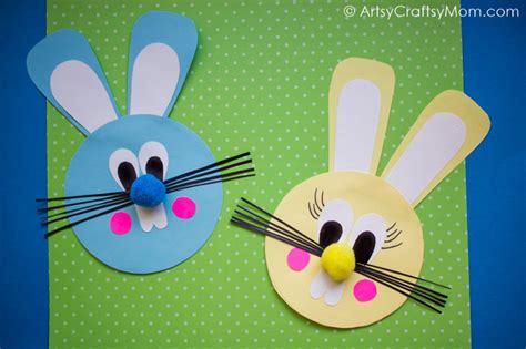 Easy Easter Bunny Paper Craft - Artsy Craftsy Mom