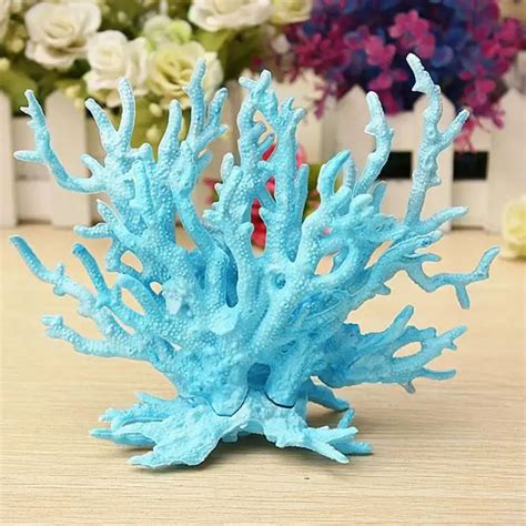 2 Color Artificial Coral Aquarium Ornament Fish Tank Coral Plant Decoration Lanscaping Aquarium ...