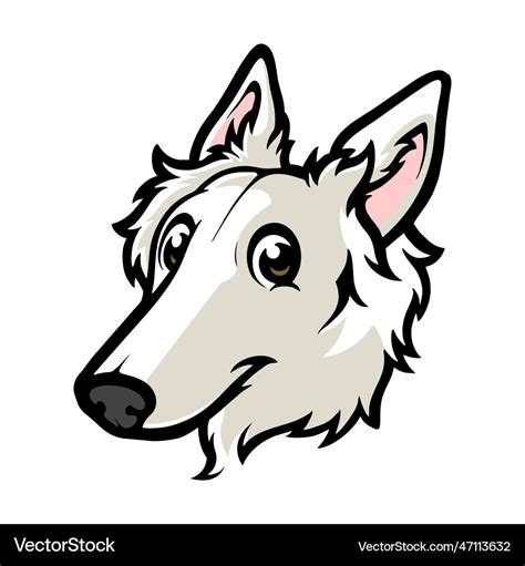 Borzoi Dog Cartoon Royalty Free Vector Image Vectorstock