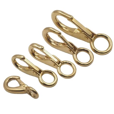 China Supply Solid Brass Fixed Eye Spring Snap Clip Fixed Eye Brass