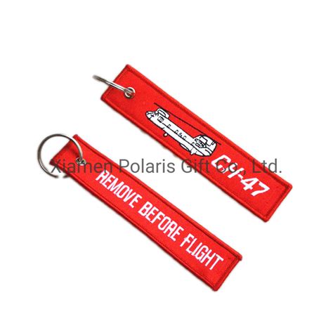 Promotional Luggage Tag Applique Embroidery Label Keychain Hanger