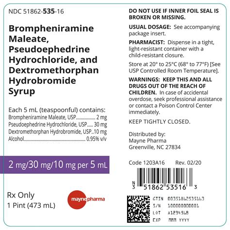 Order Brompheniramine Maleate Pseudoephedrine Hydrochloride And Dextromethorphan Hydrobromide