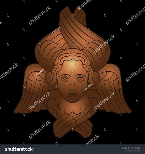 Head Seraph Seraphim Face Angel Six Stock Vector Royalty Free