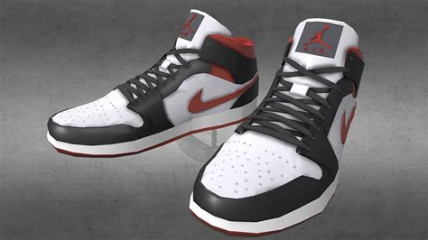 Air Jordan 1 Mid draft - 3D model by Andrew Zotov (@AndrewZotov) [a3b8efc] - Sketchfab