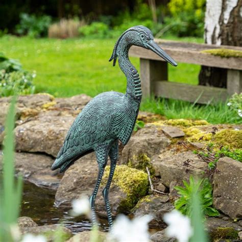 Decorative Outdoor Heron Statue Forge Foundry