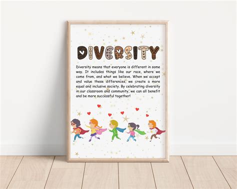 Set of 8 Diversity Poster for Kids, Inclusive Poster, Foster Inclusion ...