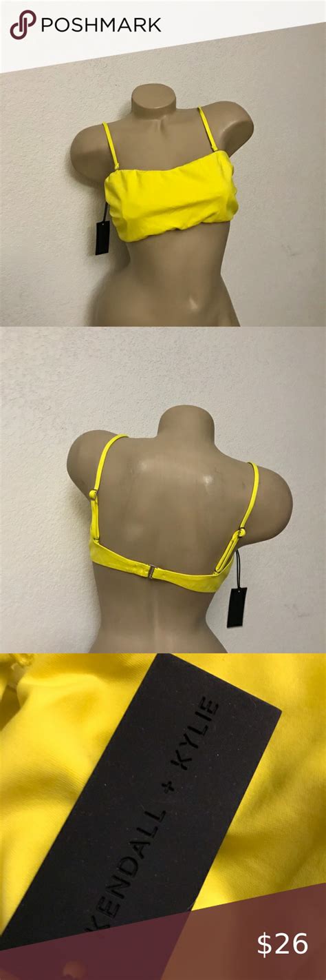 Sold Kendall And Kylie Yellow Bikini Top Large Yellow Bikini Top