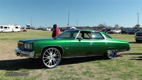 Whipaddict Hard 4 Door Donk Custom Green Paint Tucking 26s Stroker Motor 75 Chevy Caprice