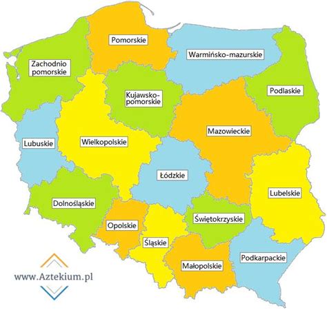 Mapa województw w Polsce