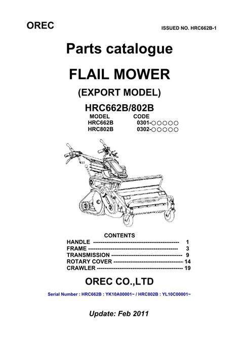 Parts Catalogue Flail Mower