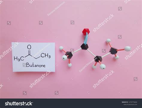 Butanone Molecule Structural Chemical Formula 43 Off