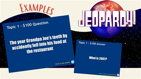 Customizable Jeopardy Template Etsy