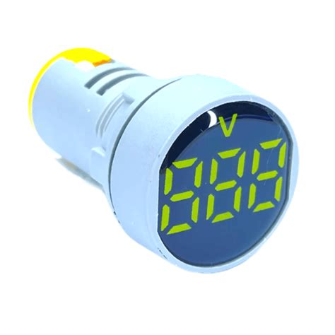 Индикатор значения напряжения желтый AD101-22VM 20-500VAC (22мм) в ...