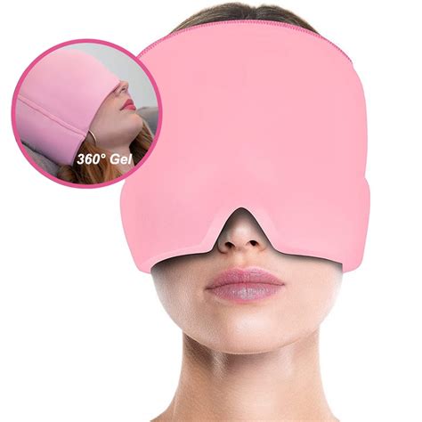 Reusable Hot Cold Compress Pack Wrap Gel Cold Headache And Migraine Relief Ice Hat With