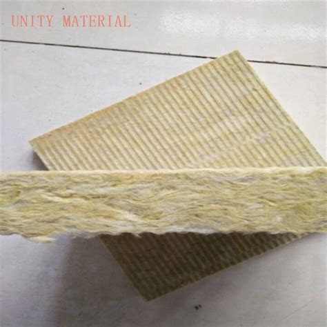 Building Materials 50mm Thick 60kg M3 Density Fireproof Mineral Rock Wool Panel For Wall And