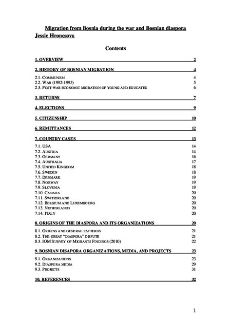 (DOC) Migration from Bosnia during the war and Bosnian diaspora