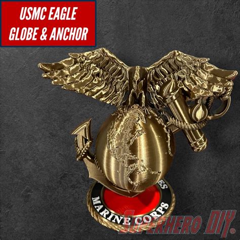 3D USMC Eagle, Globe, and Anchor | Marine Corps Logo Display – SuperheroDIY