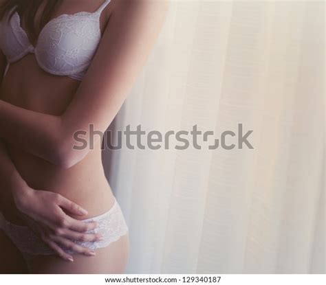 Sensual Sexy Woman Posing White Lingerie Stock Photo 129340187 Shutterstock