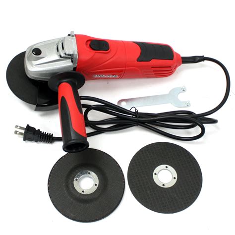 4 12 Angle Grinder Cut Off Tool 11500 Rpm 48 Amps Heavy Duty W 3 Pc