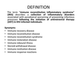 Immune Reconstitution Inflammatory Syndrome Ppt