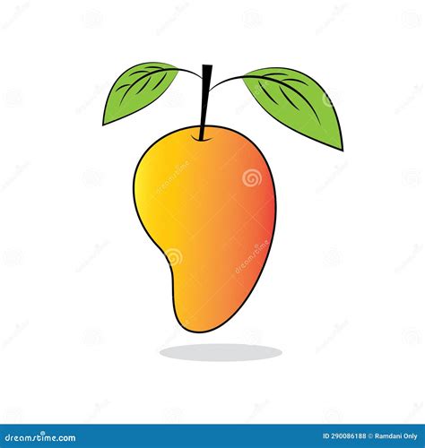 Refreshing Animated Mango Image Stock Illustration Illustration Of