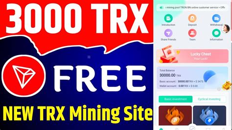 New Trx Earning App 2024 Tron Mining Site New Trx Cloud Mining Site