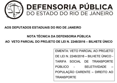 Defensoria Pública Pede Derrubada De Veto à Emenda Do Deputado Luiz