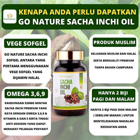 SACHA INCHI OIL KAPSUL LEMBUT Health Nutrition Health Supplements