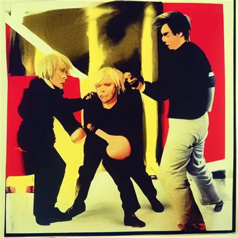 Andy Warhol Punching Andy Warhol Art By Andy Warhol Stable Diffusion