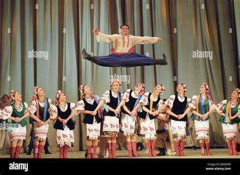 The Igor Moiseyev Folk Dance Ensemble Performing A Ukrainian Dance At A