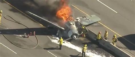 German Wwii Plane Crashes In Los Angeles The Video Is Absolutely Wild