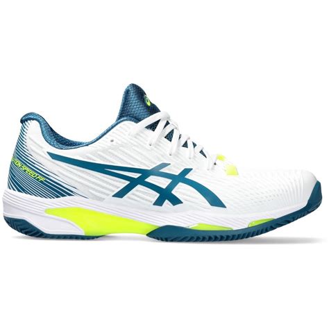 Asics Solution Speed FF 2 Clay White Restful Teal Men S Tennis Shoe