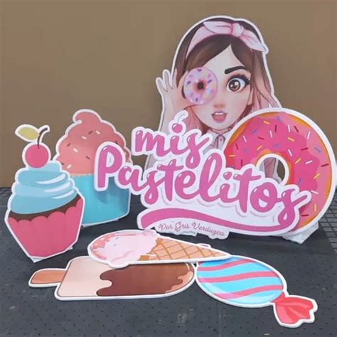 Figuras Mis Pastelitos Base Rígida Kit 7 Pzas Coroplast en venta en