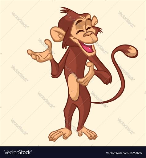 Cartoon monkey smiling Royalty Free Vector Image