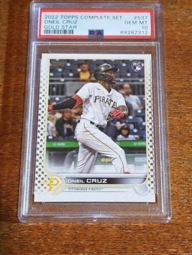 2022 Topps Complete Set Oneil Cruz Rc Rookie Gold Stars 537 Psa 10 Ebay