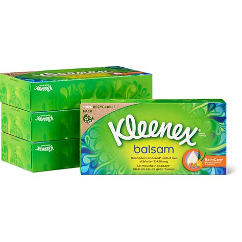 Kleenex Balsam Mouchoirs 4 X 56 Feuilles 4 Plis Migros Online