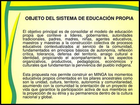 PPT EDUCACIÓN PROPIA UN CAMINO DE RESISTENCIA DE IDENTIDAD CULTURAL