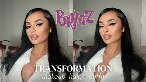 Turning Myself Into A Bratz Doll Full Tutorial Makeup Hair Outfit