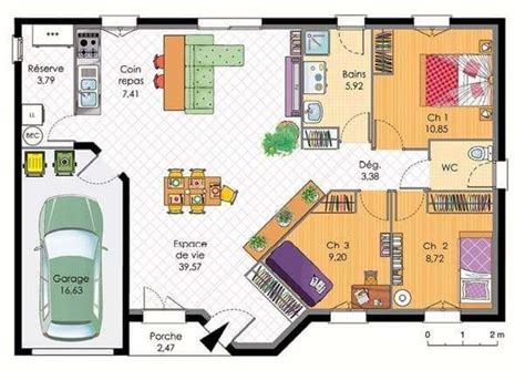 Plan Maison Gratuit Chambres Plain Pieds Home Alqu