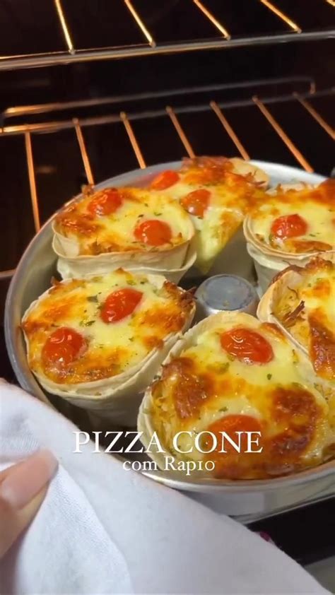 Petisco R Pido E Delicioso Pizza Cone Receitas Receitas Gostosas