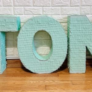 Letter Number Alphabet Pinata Table Letter Decor Custom Letter